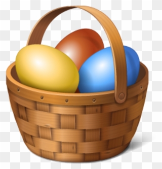 Eggs Vector Basket - Basket Of Easter Eggs Png Clipart