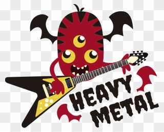 Heavy Metal Monster Sticker - Clip Art - Png Download