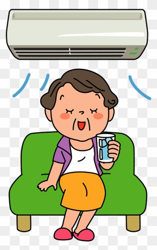 Old Woman Air Conditioning Clipart - Cartoon - Png Download
