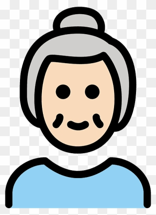 Old Woman Emoji Clipart - Woman - Png Download