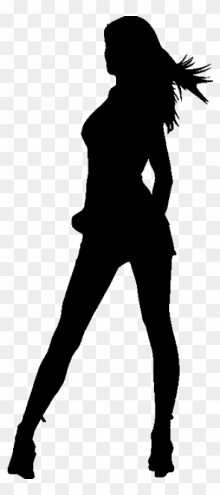 Woman Sticker Black And White Adhesive - Sexy Silhouette Woman Png Clipart