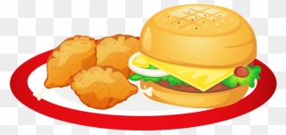 Clipart Food Junk Food - Clip Art Food On Plate - Png Download