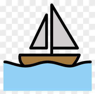 Sailboat Emoji Clipart - Clip Art - Png Download