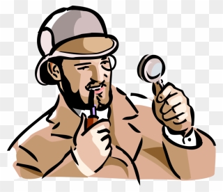 Vector Illustration Of Sherlock Holmes Investigator - Detective Clip Art - Png Download