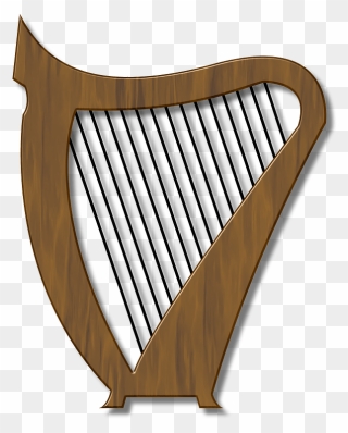 Celtic Harp Clipart - Harp - Png Download
