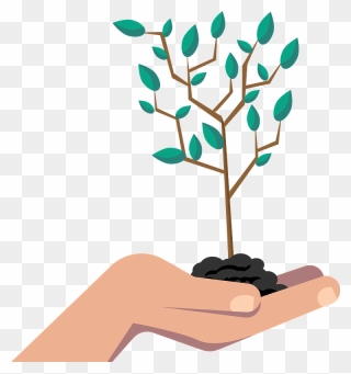 Drawing Tree Planting Poster Clipart