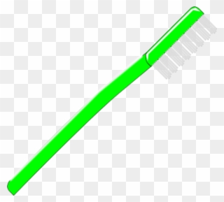 Toothbrush Vector Clip Art - Lime Green Line Png Transparent Png