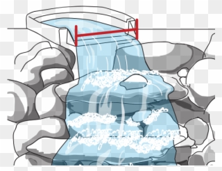 Waterfall Width X 125 = Apprx - Cartoon Clipart