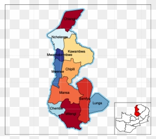 Map Of Luapula Province Zambia Clipart