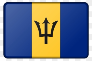 Big Image - Barbados Flag Png Clipart