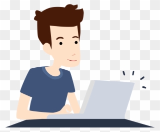 Boy Using Mobile - Knowledge Clipart