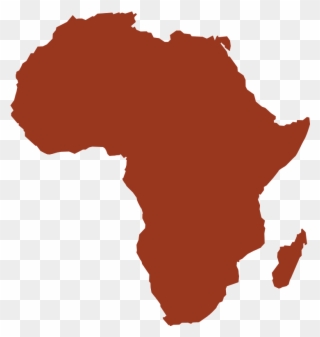 An Illustration Of The Continent Of Africa - Africa Map In Red Clipart