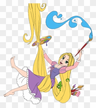 Rapunzel Running With Pascal Rapunzel, - Tangled Clipart