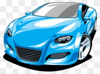 Ferarri Clipart Fruit - Blue Sports Car Vector - Png Download