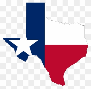 Title - - Flag Map Of Texas Clipart
