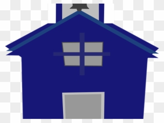 Towers Clipart House - Blue School House Clipart - Png Download