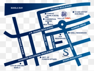 S Residences Location And Vicinity Map Preselling - Sm Mall Of Asia Clipart