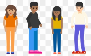 4 People Standing Clipart
