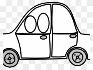 Ride Clipart Car - Car Cartoon Black And White Png Transparent Png