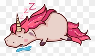 Tambler Pink Zzz Unicorn Sleep Kawaii Mood Единорог - Sleep Unicorn Png Clipart