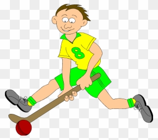 Playing Sports - Hockey Dribble Clip Art - Png Download