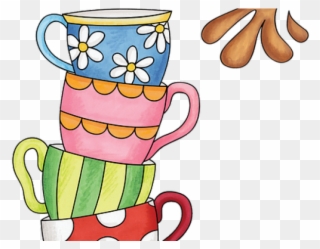 Tea Clipart Colorful Coffee Mug - Tea Cups Clip Art - Png Download