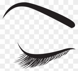 Lashes Clipart Png Graphic Black And White Stock - Eyebrow Clipart Transparent Png