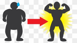 The Person Who Is Suffering From Excess Body Weight - Silhouette Clipart