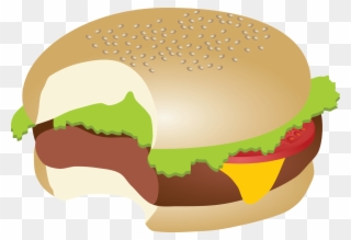 Download Hamburger Fast Food Veggie Submarine Hamburg - Burger Bite Clipart - Png Download