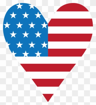 Heartlight 2015 Heart Graphic Sm - United States Of America Clipart