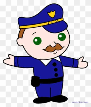 Little Policeman Clip Art Clipart Of - Police Man Clip Art - Png Download