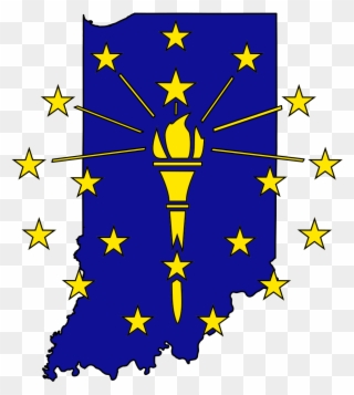 More Than Ten Thousand Corporations Call The Indianapolis - Indiana State Flag Logo Clipart