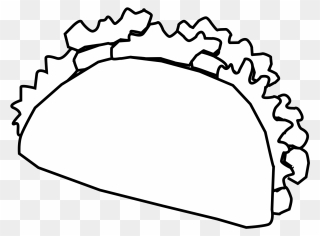 Small Clipart Taco - Taco Clipart Png Black And White Transparent Png