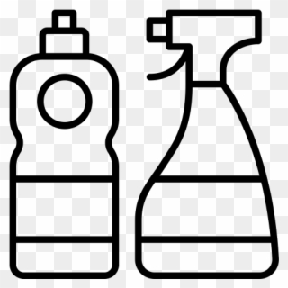 Cleaning Supply Clip Art - Cleaning Products Black And White - Png Download