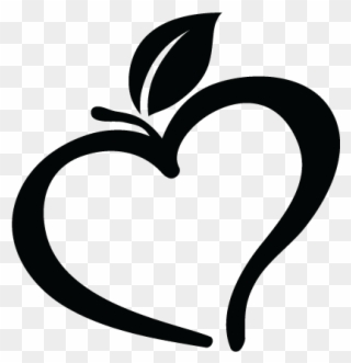 Healthy Army Communities - Apple Heart Clipart Black And White - Png Download