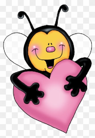 Mis Laminas Para Decoupage - Valentine Bee Clip Art - Png Download