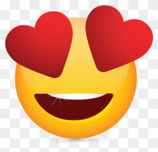 Heart Eyes Emoji Clipart - Clipart Emoji - Png Download
