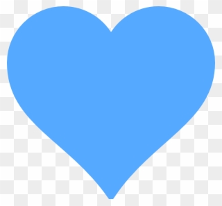 Cartoon Blue Love Heart Clipart