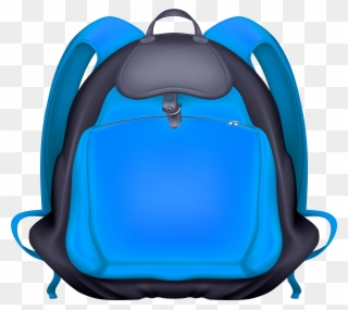 Backpack Ebook Library Clip Art - Blue Bag Clip Art - Png Download