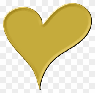 Clipart Heart In Gold - Gold Heart Png Clipart Transparent Png