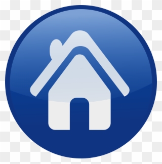 House Blue Clipart, Vector Clip Art Online, Royalty - Home Button Clipart Png Transparent Png