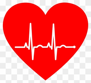 Pulse Electrocardiography Heart Rate Cardiovascular - Heart With Ekg Line Clipart