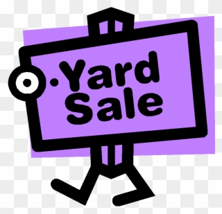 Garage Sale Signs Clipart - Purple Yard Sale Sign - Png Download