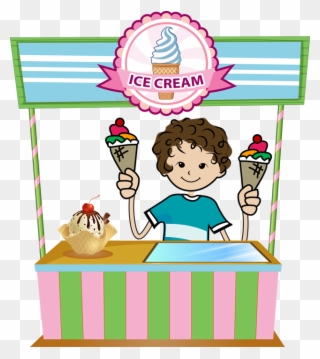 Ice Cream Stand Clipart - Clip Art - Png Download