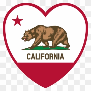 California Flag Heart By Devincook This Clip Art Contains - California Flag In A Heart - Png Download