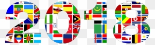 Unity Stroke Abstract Art Calendar - Countries Flags Abstract Clipart