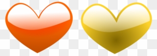 Yellow Orange Green Heart Color - Orange And Yellow Heart Clipart