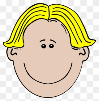 Smiley Clipart Child - Blonde Hair Cartoon Boy - Png Download