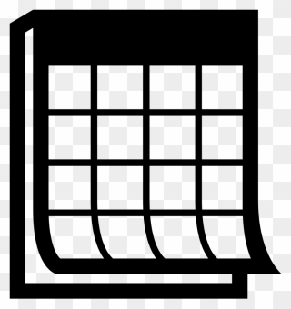 Calendar White Clipart - Clip Art Calendar Icon - Png Download