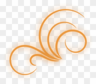 Orange Glowing Flourish Png Images - Png File Of Design Clipart